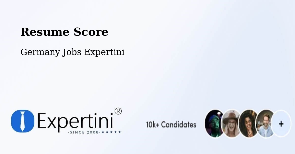 Resume Score & Job Description Match Tool – Machern - Germany Jobs Expertini